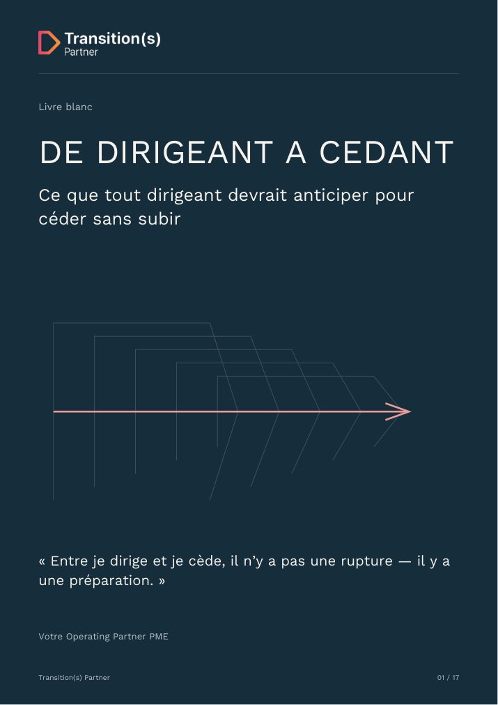 Couverture du livre blanc De dirigeant à cédant, par Arnaud Ramirez